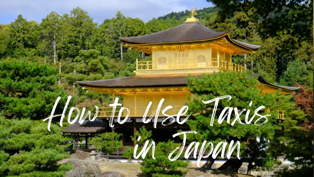 Japanese taxi in Kyoto street, illustrating hailing and payment methods for travelers